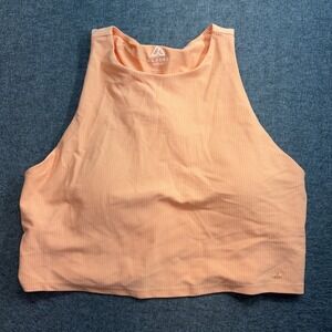 Alpine Design Women's Ribbed Cropped Tank Top XXL‎ Bright Orange